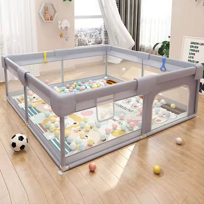 Parc Bébé Sécurisé – Aire de Jeux Intérieure & Extérieure avec Barrière de Protection