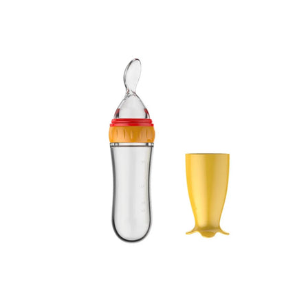 Cuillère Biberon en Silicone - Premiers Repas de Bébé 4 Mois+