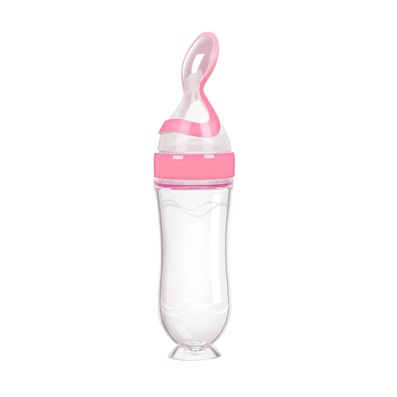 Cuillère Biberon en Silicone - Premiers Repas de Bébé 4 Mois+