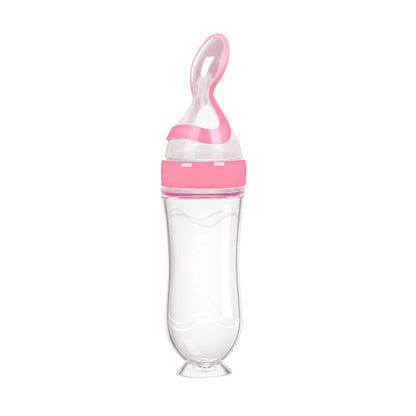 Cuillère Biberon en Silicone - Premiers Repas de Bébé 4 Mois+