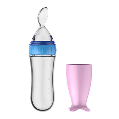 Cuillère Biberon en Silicone - Premiers Repas de Bébé 4 Mois+