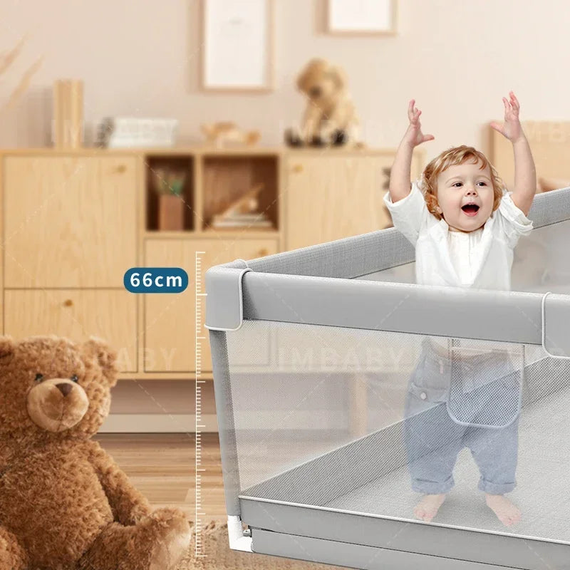 Parc Bébé Sécurisé – Aire de Jeux Intérieure & Extérieure avec Barrière de Protection