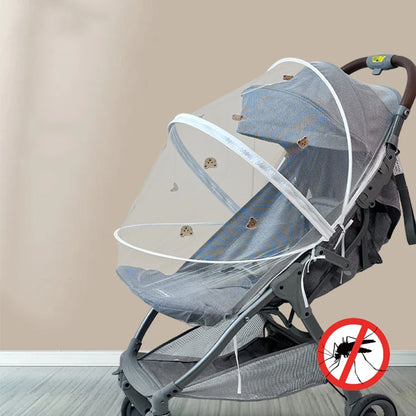 Moustiquaire Poussette Universelle - Protection Complète avec Zip