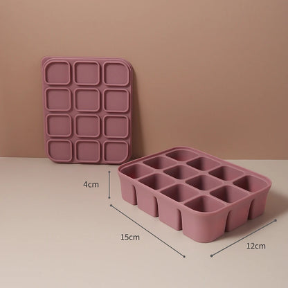 Bac Congélation Repas Bébé - 12 Cubes Silicone Sans BPA