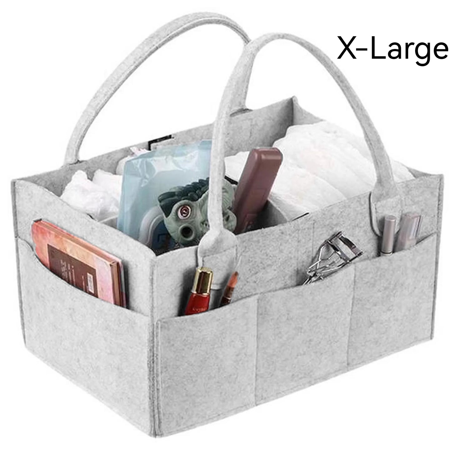 Organisateur Bébé en Feutre - Panier de Rangement avec Poignée pour Table à Langer