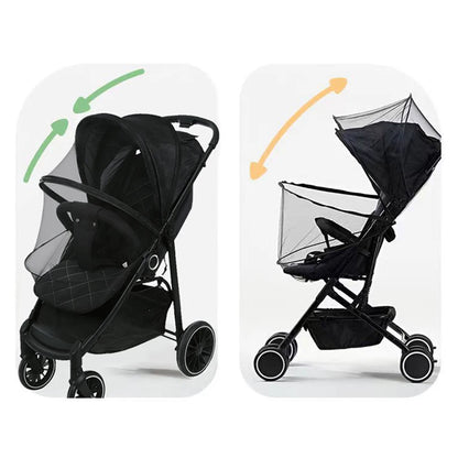 Moustiquaire Poussette Universelle - Protection Complète avec Zip