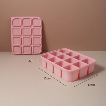 Bac Congélation Repas Bébé - 12 Cubes Silicone Sans BPA