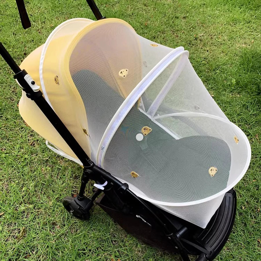 Moustiquaire Poussette Universelle - Protection Complète avec Zip