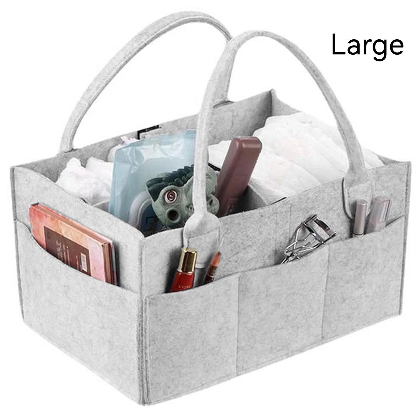 Organisateur Bébé en Feutre - Panier de Rangement avec Poignée pour Table à Langer