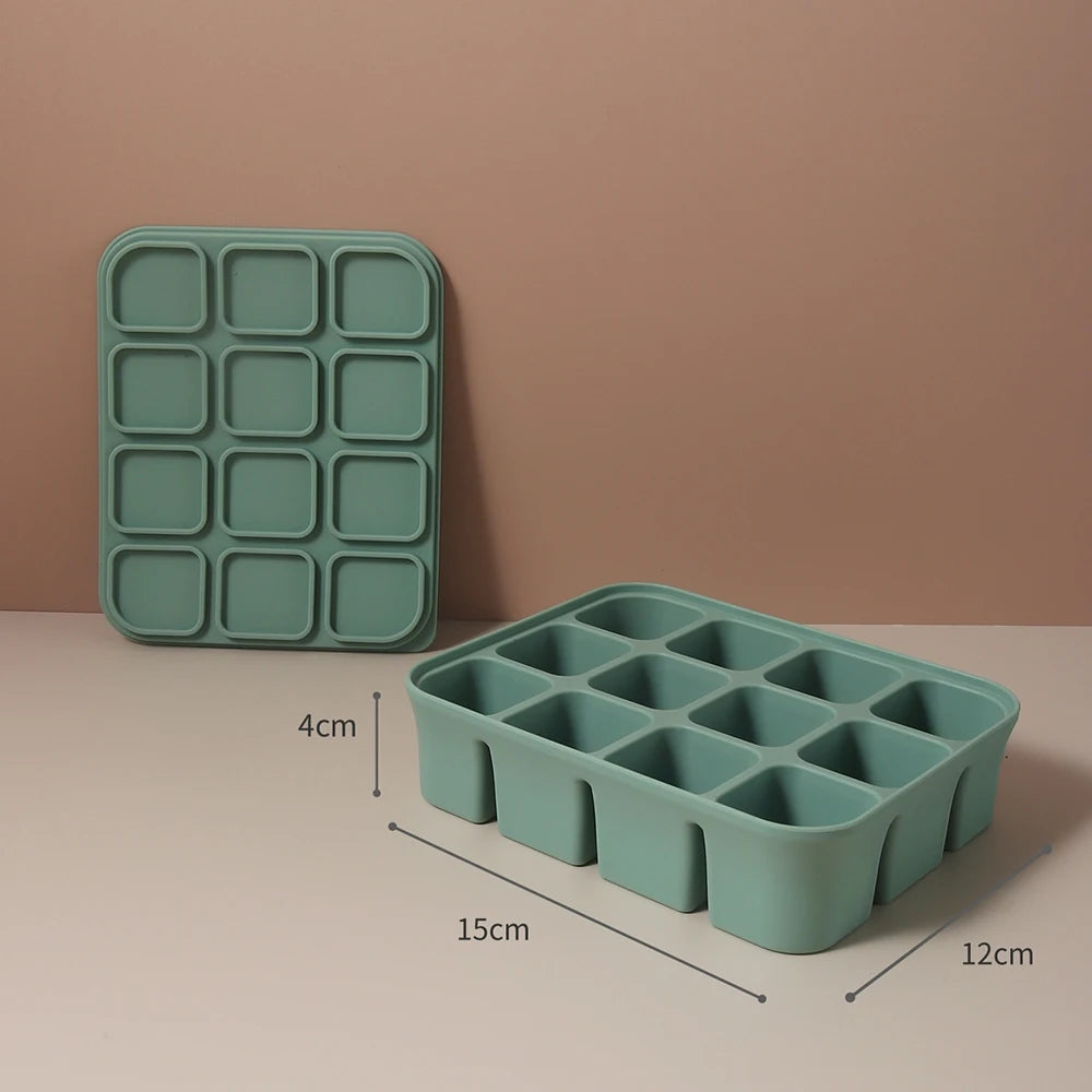 Bac Congélation Repas Bébé - 12 Cubes Silicone Sans BPA